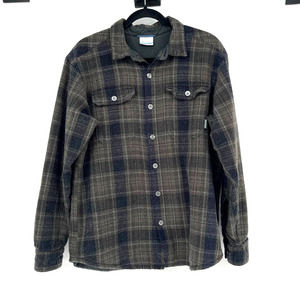Columbia Sportswear Plaid Flannel With Fuzzy Lining Button Pp Men's Size Medium